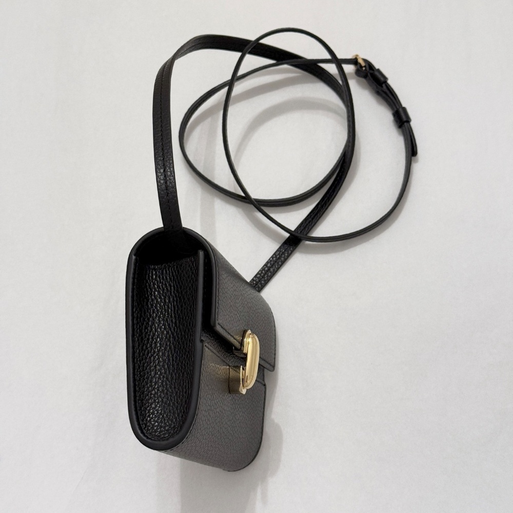 SAVETTE Symmetry Wallet Bag in Black Grained Calfskin Leather - Picture 7 of 12